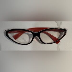 Alain Mikli France Eyeglasses Frames Red brown cat eye tortoiseshell AL10110009